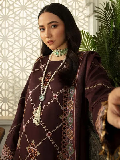 Elegant Maroon Red Pakistani Salwar Kameez Embroidered Salwar Suit
