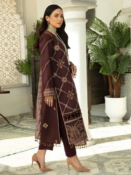 Elegant Maroon Red Pakistani Salwar Kameez Embroidered Salwar Suit
