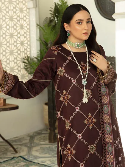 Elegant Maroon Red Pakistani Salwar Kameez Embroidered Salwar Suit