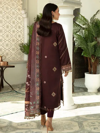 Elegant Maroon Red Pakistani Salwar Kameez Embroidered Salwar Suit