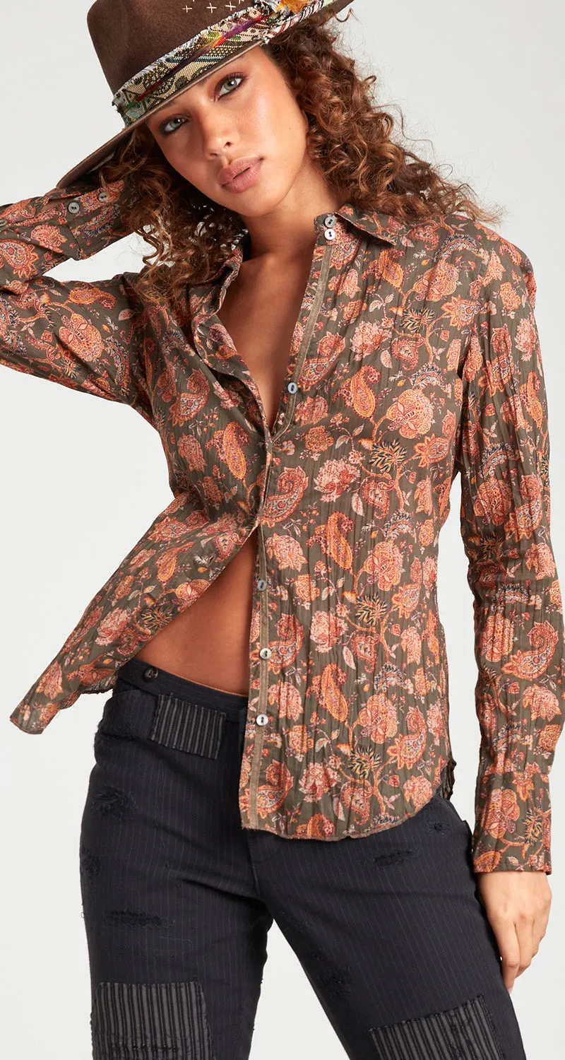 ENGLISH VINTAGE PAISLEY BUTTON DOWN SHIRT