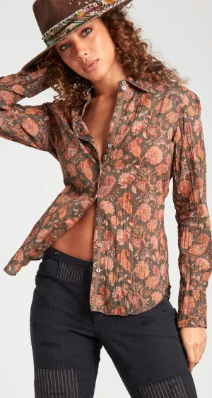 ENGLISH VINTAGE PAISLEY BUTTON DOWN SHIRT