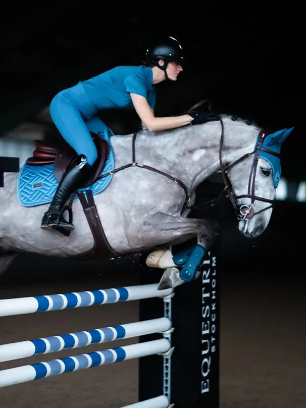 Equestrian Stockholm Ear Bonnet Amalfi Coast Blue