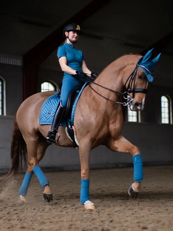 Equestrian Stockholm Ear Bonnet Amalfi Coast Blue