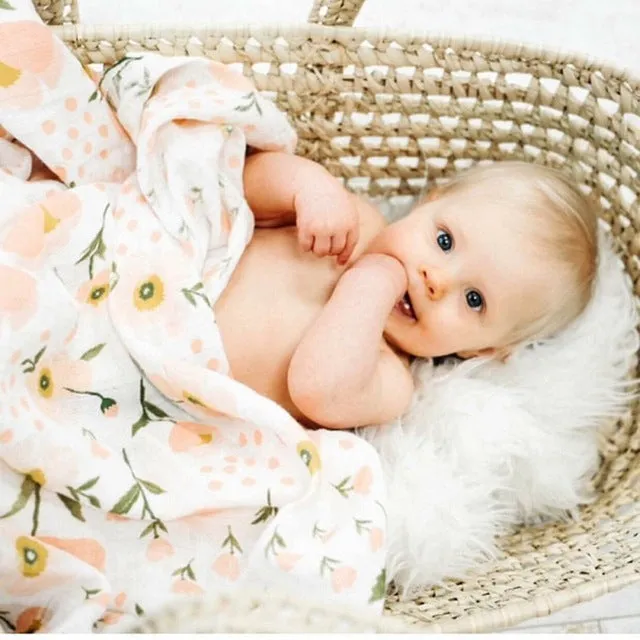 Extra Large Poppy Bamboo Muslin