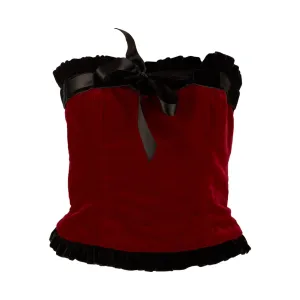 Fendi Burgundy Velvet Corset