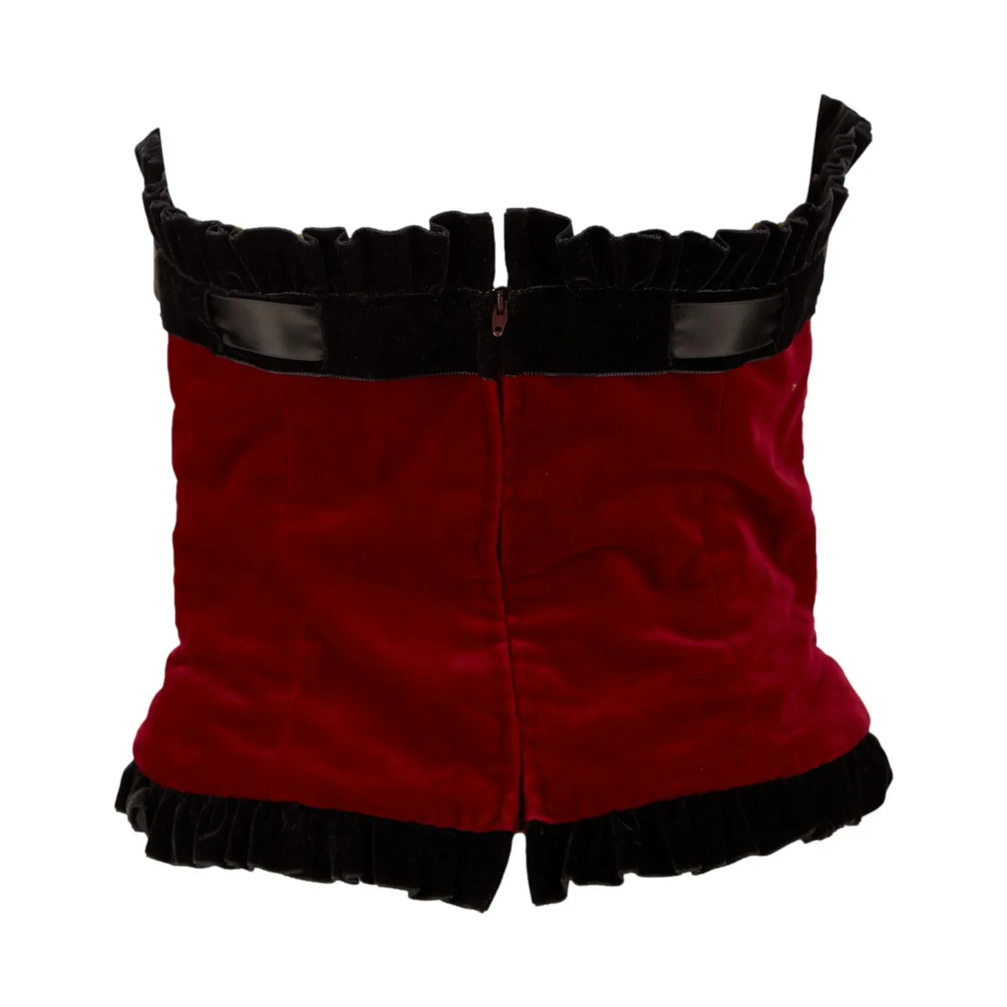 Fendi Burgundy Velvet Corset