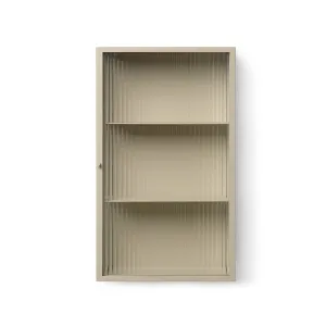 Ferm Living Haze Wall Cabinet - Reeded Glass - Cashmere