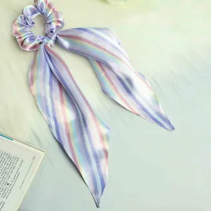 Ferosh Elegant Stripes Print Scarf Scrunchie