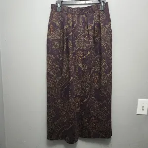 Freed berg women's vintage maxi skirt size 10  floral paisley prints 100…