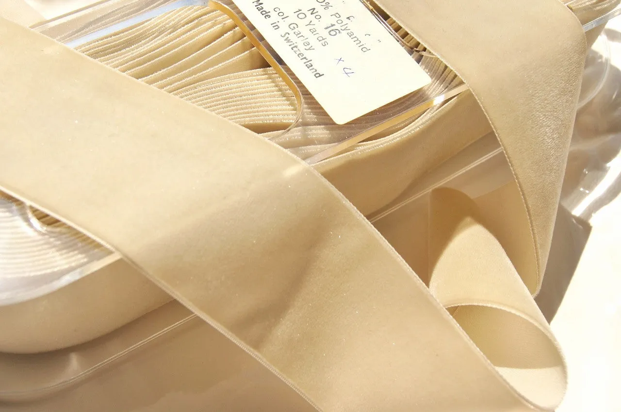 Garley Velvet Ribbon Vintage from Switzerland 50mm