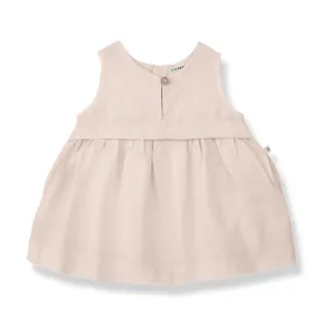 GEORGINA woven linen dress - pale-rose