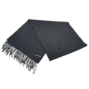 GIORGIO ARMANI Cashmere Fringe Scarf - Dark Grey