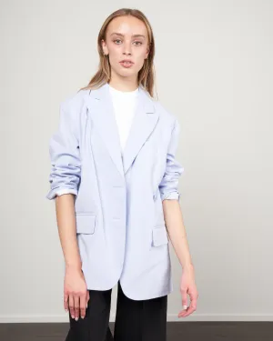 handspun cotton liam blazer - blue breeze