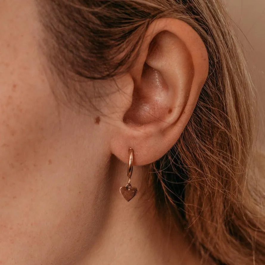 Heart Hoop Earrings