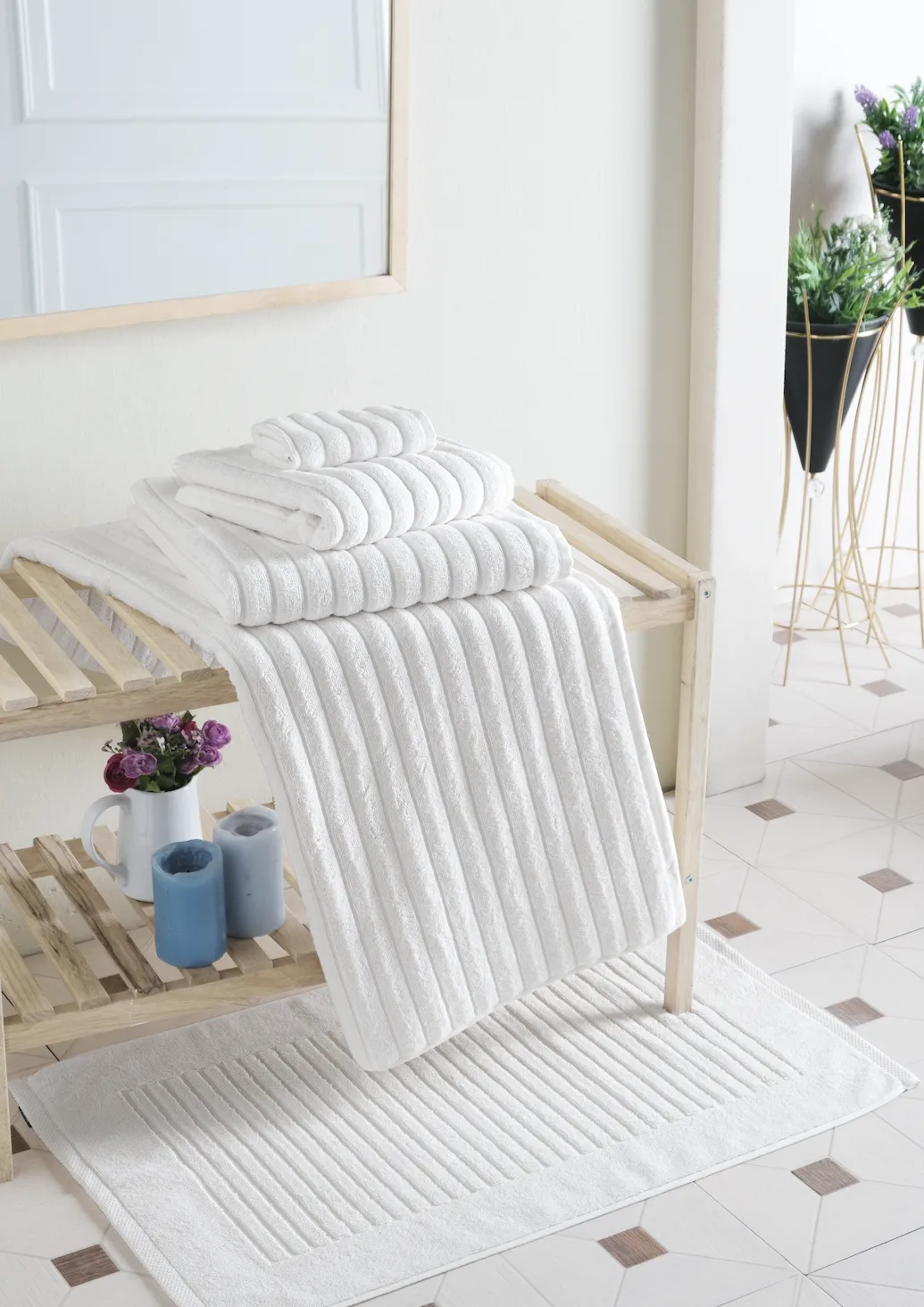 Henley Supreme Cotton Towel - Pearl White