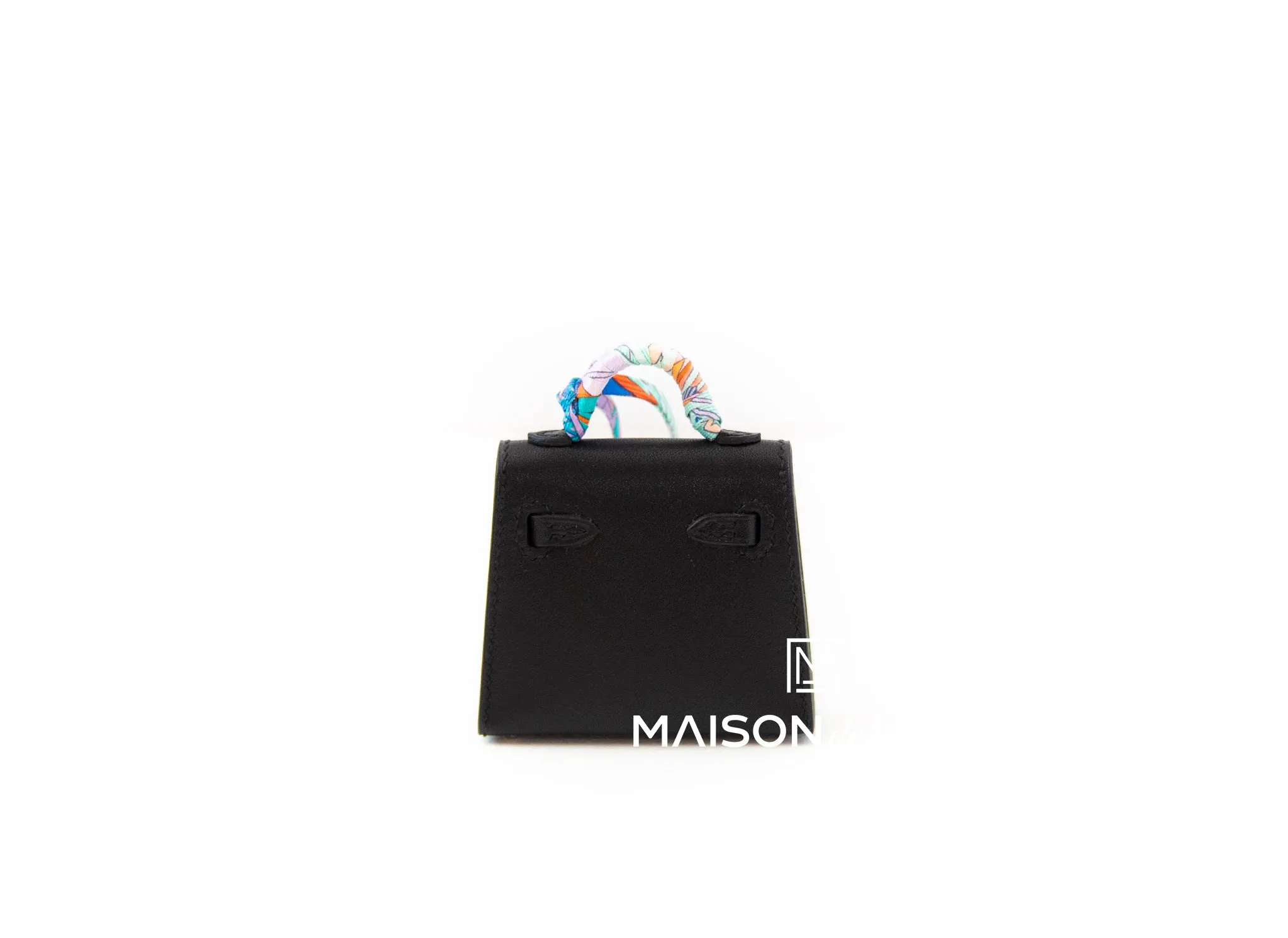 Hermes Noir Black Mini Kelly Twilly Bag Charm