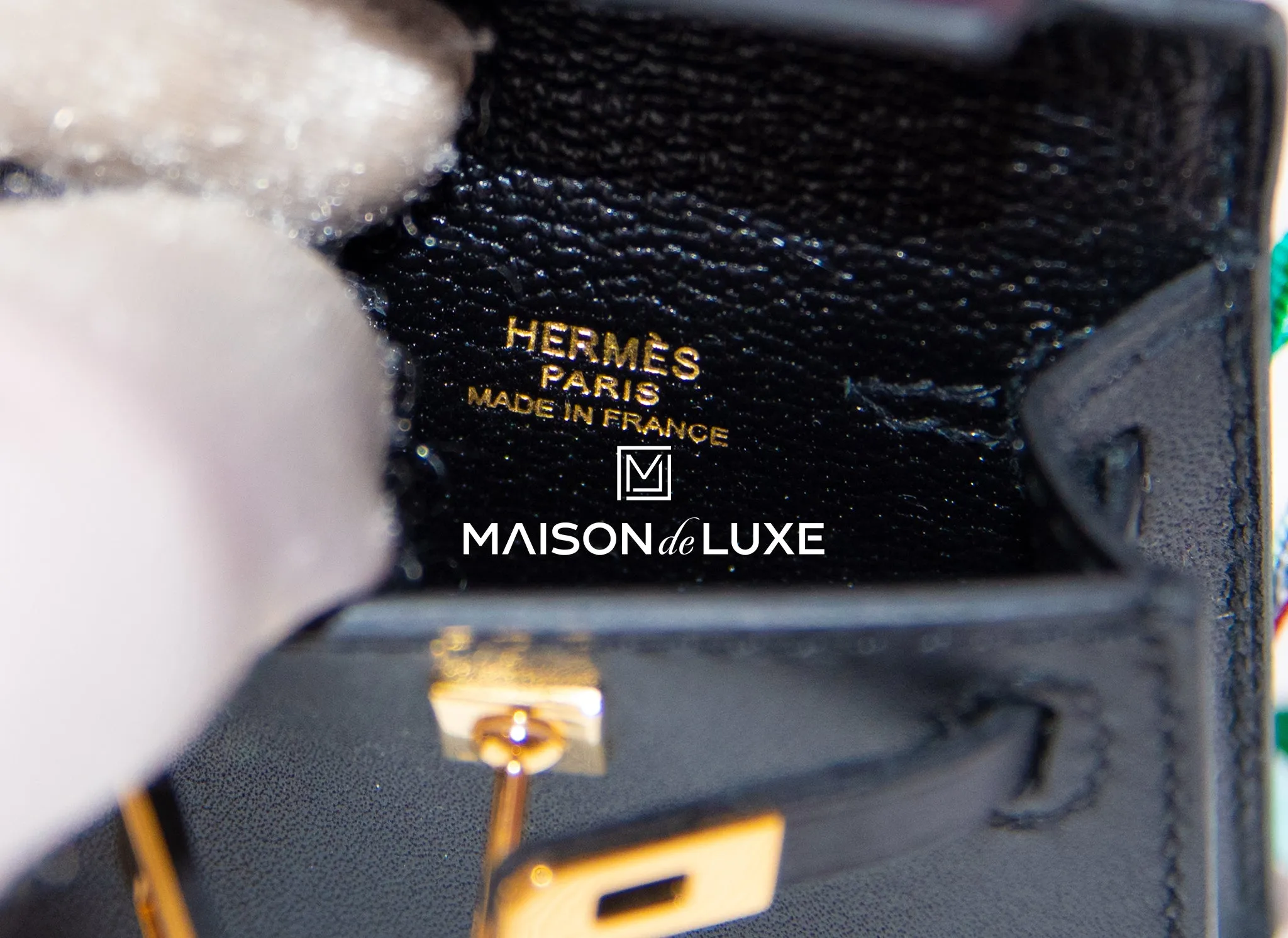 Hermes Noir Black Mini Kelly Twilly Bag Charm