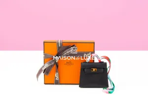 Hermes Noir Black Mini Kelly Twilly Bag Charm