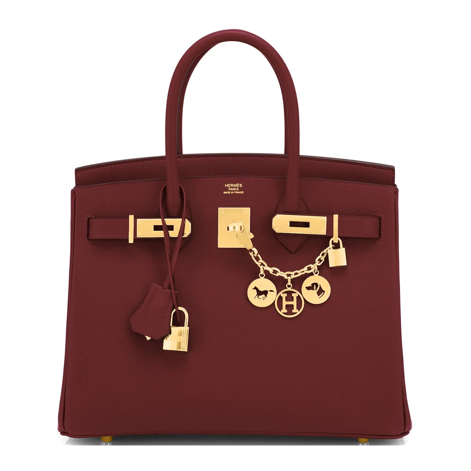 Hermes Rouge H 30cm Birkin Epsom Gold Hardware