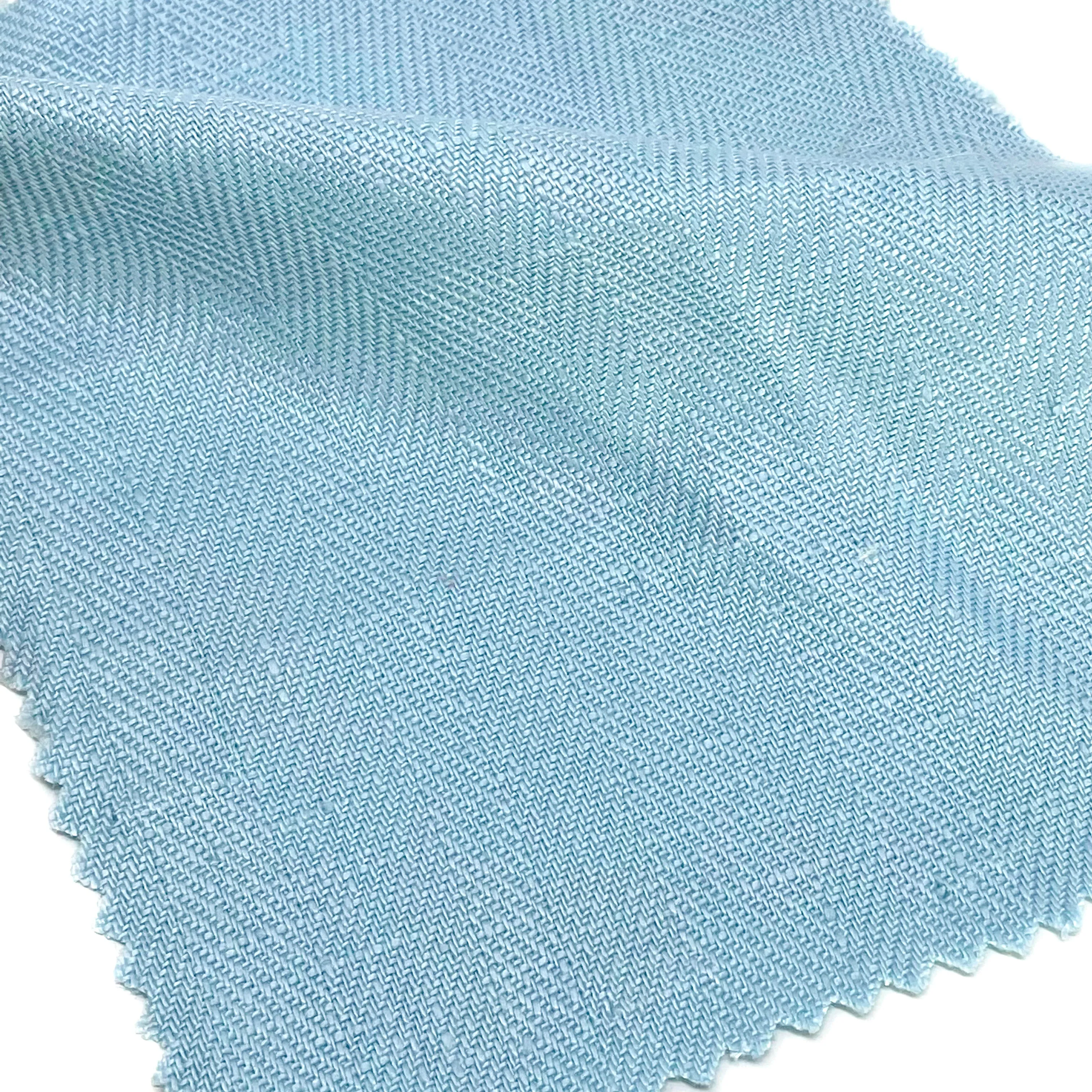Herringbone Pattern 100% Natural Linen Flat Custom Farmhouse Modern Roman Shade/CL1047