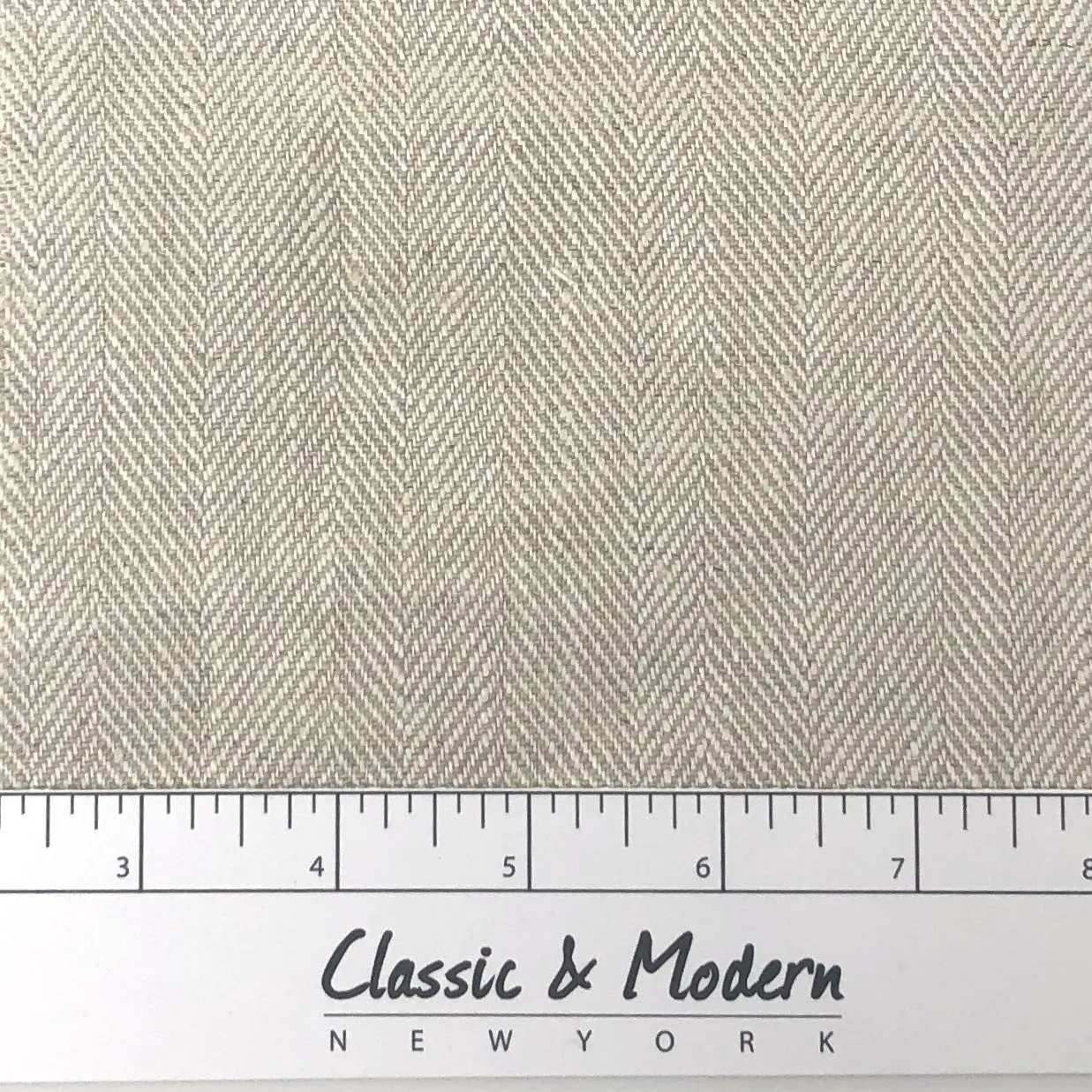Herringbone Pattern 100% Natural Linen Flat Custom Farmhouse Modern Roman Shade/CL1047