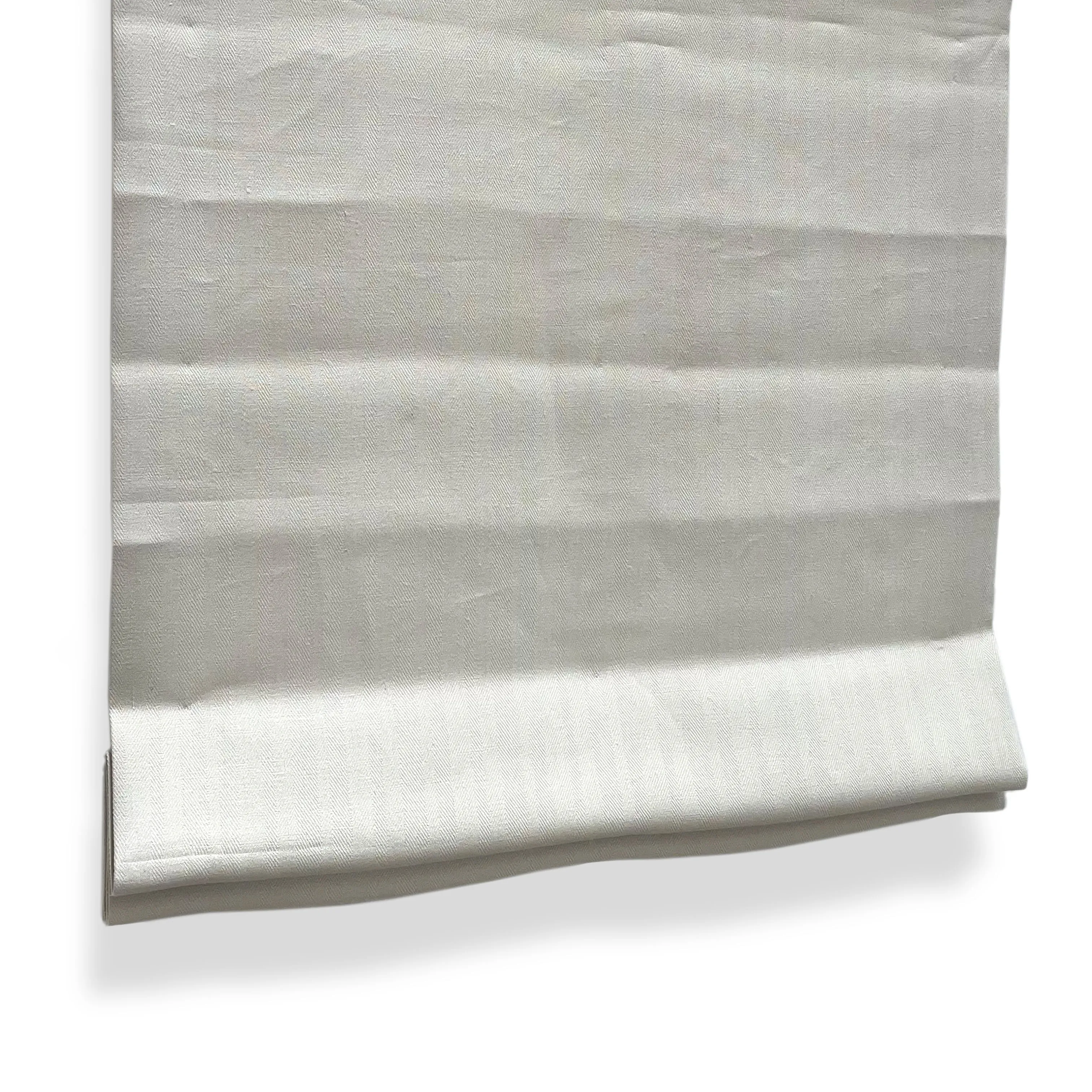 Herringbone Pattern 100% Natural Linen Flat Custom Farmhouse Modern Roman Shade/CL1047
