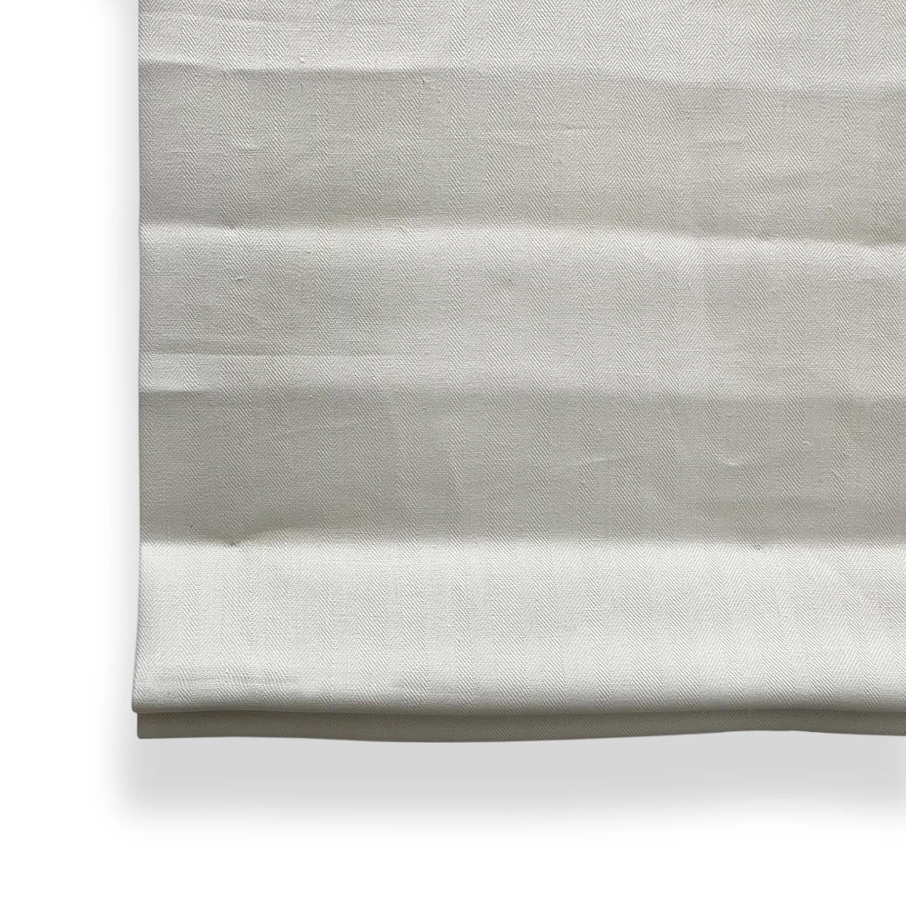 Herringbone Pattern 100% Natural Linen Flat Custom Farmhouse Modern Roman Shade/CL1047
