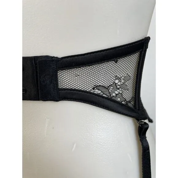 Honey Birdette Garter Belt Angelina Lace Floral Embroidered Lingerie