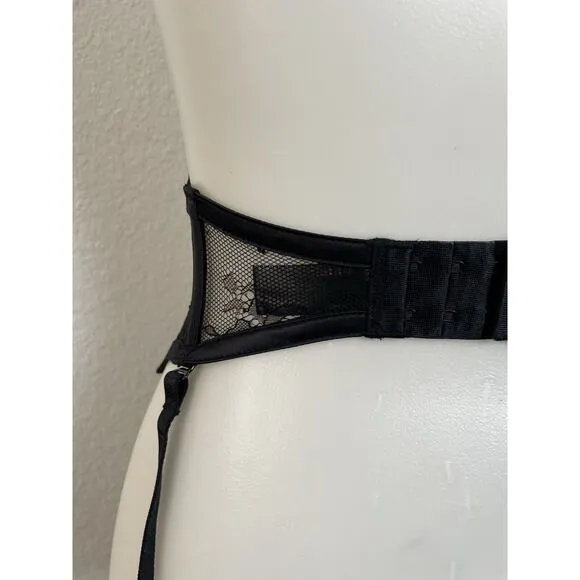 Honey Birdette Garter Belt Angelina Lace Floral Embroidered Lingerie