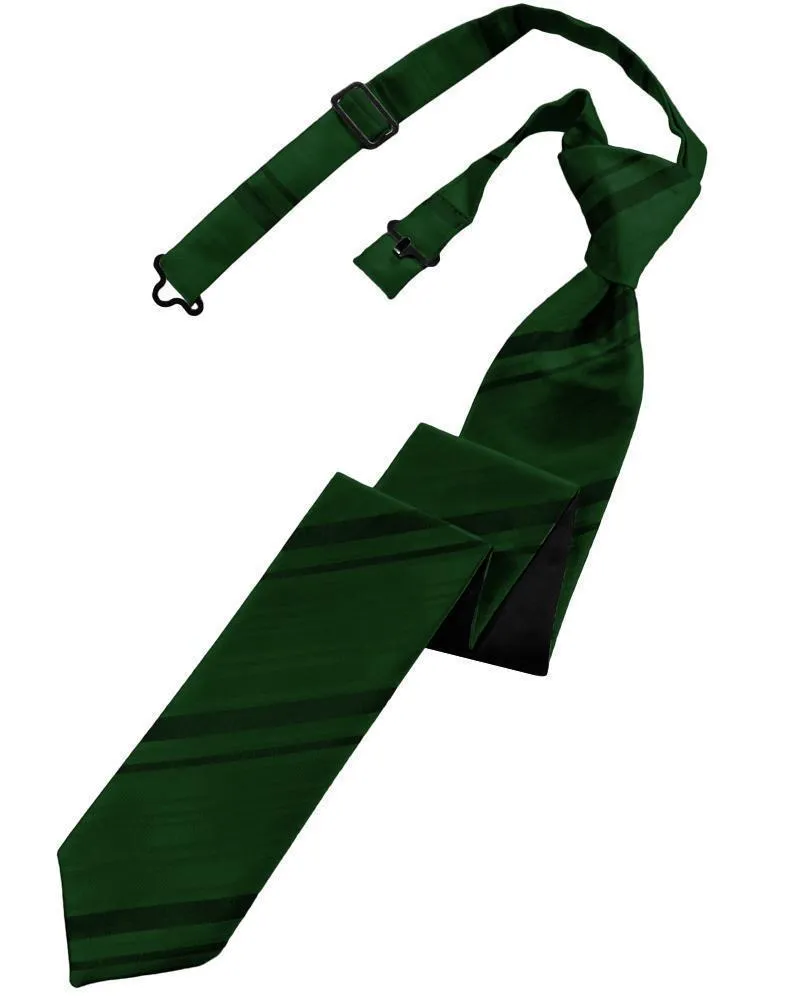 Hunter Striped Satin Skinny Necktie