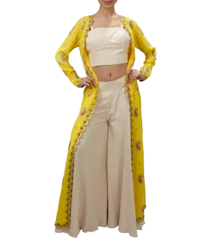 Ivory Sharara with jacket