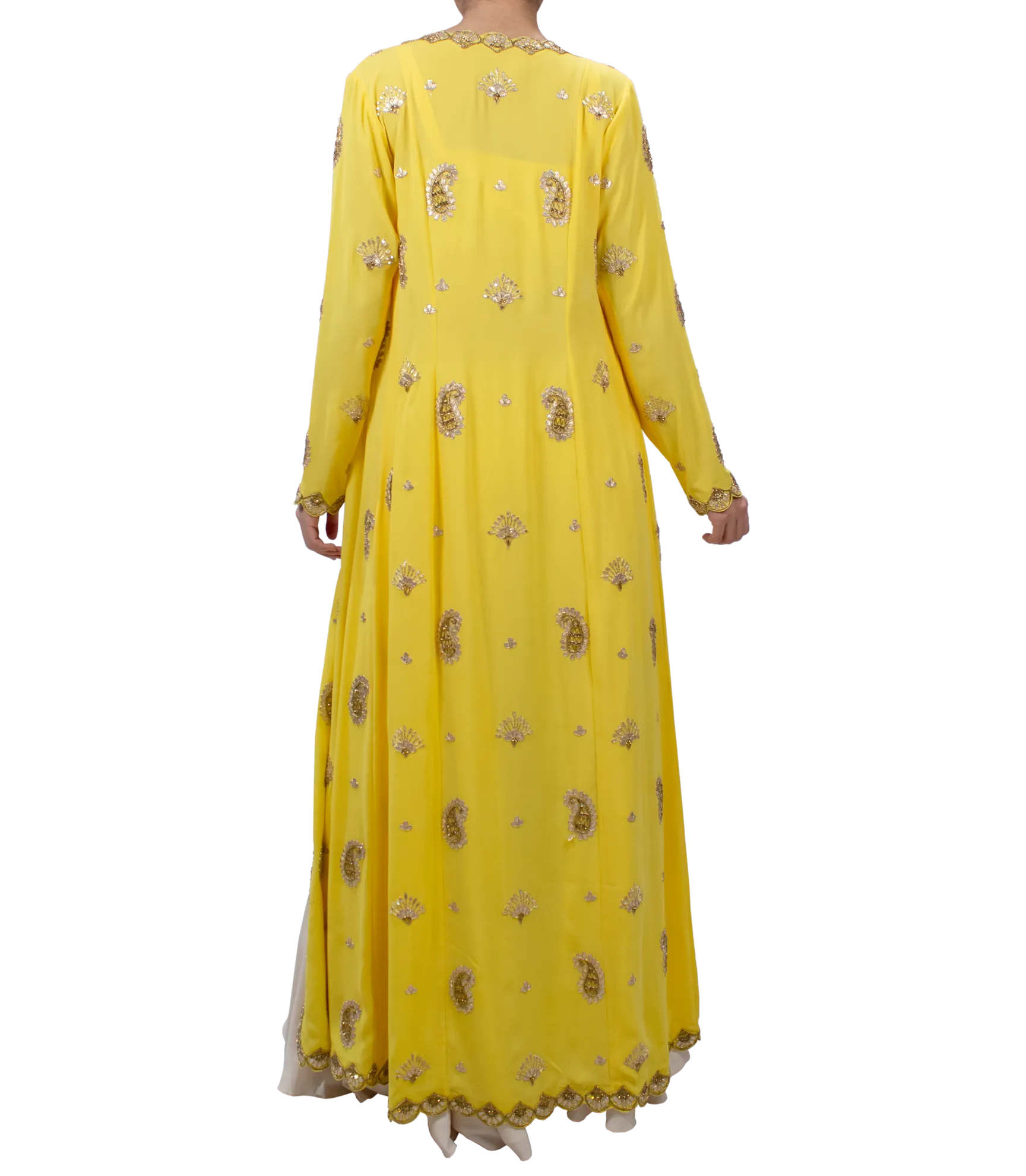 Ivory Sharara with jacket