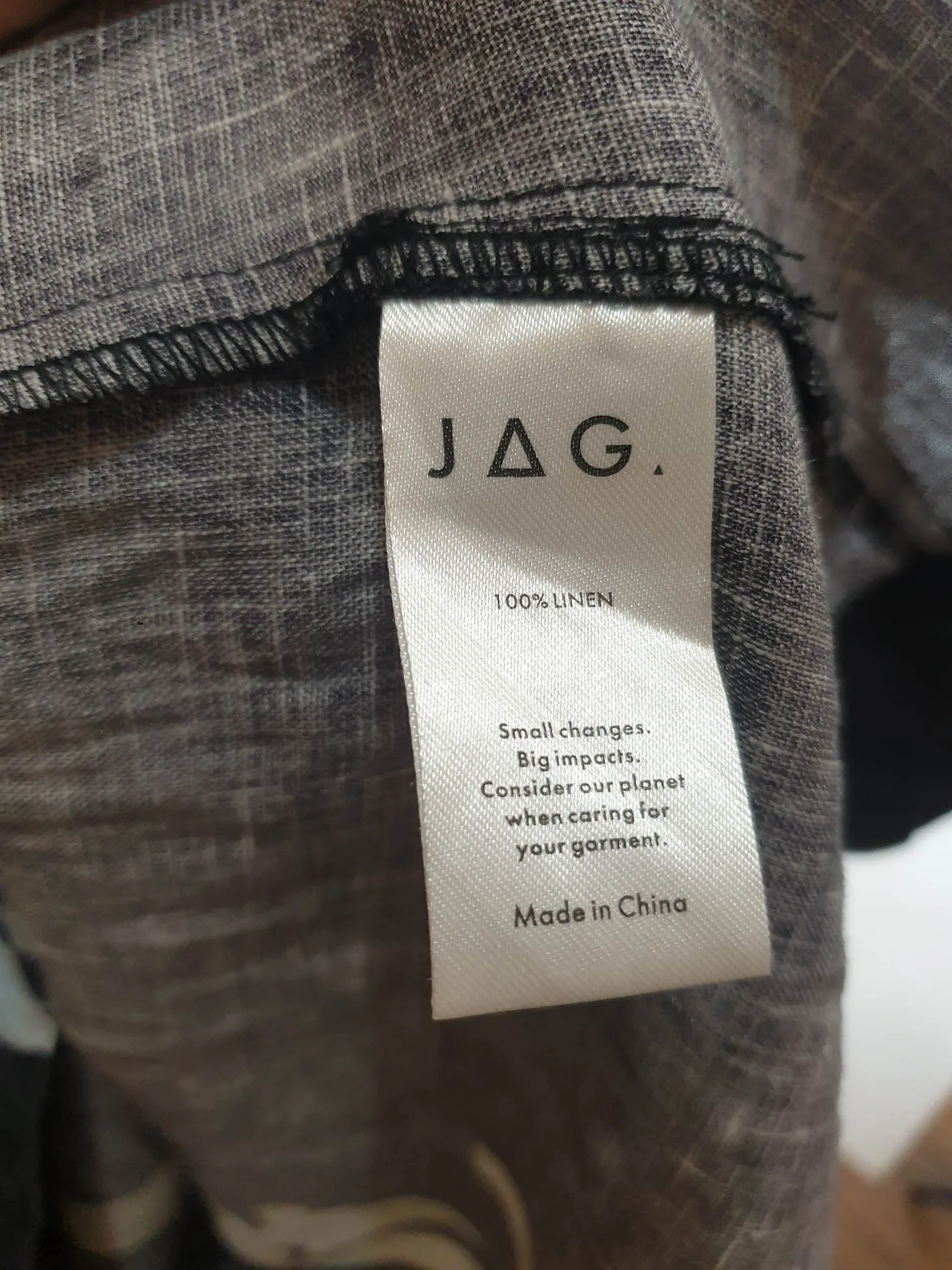 JAG black unique print maxi linen skirt size XL