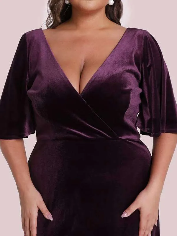 Jorrie purple velvet bridesmaid gown Express NZ wide