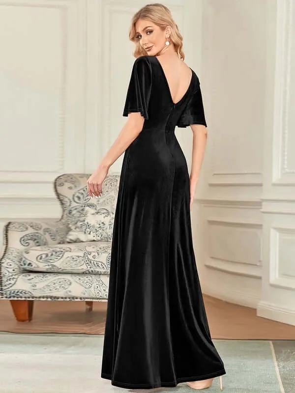 Jorrie purple velvet bridesmaid gown Express NZ wide