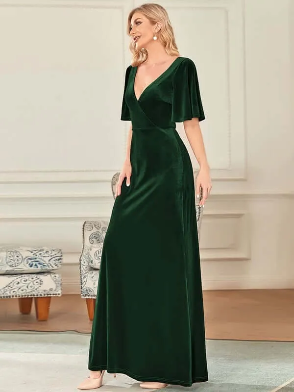Jorrie purple velvet bridesmaid gown Express NZ wide