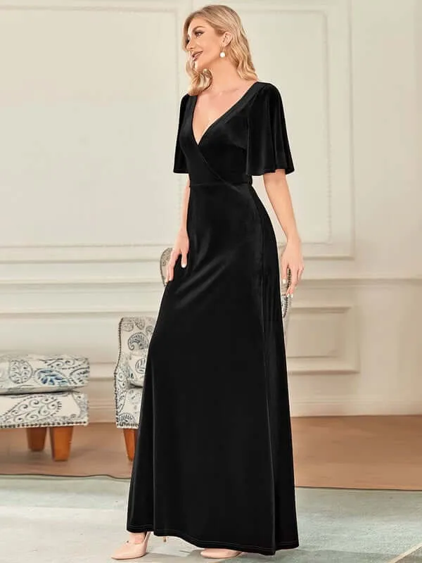 Jorrie purple velvet bridesmaid gown Express NZ wide