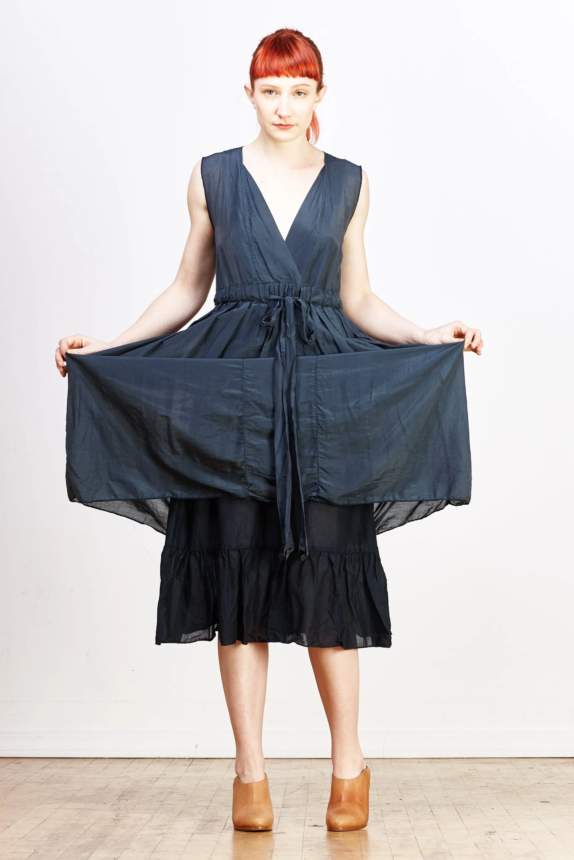 Julia Dress Cotton/Silk - Ink