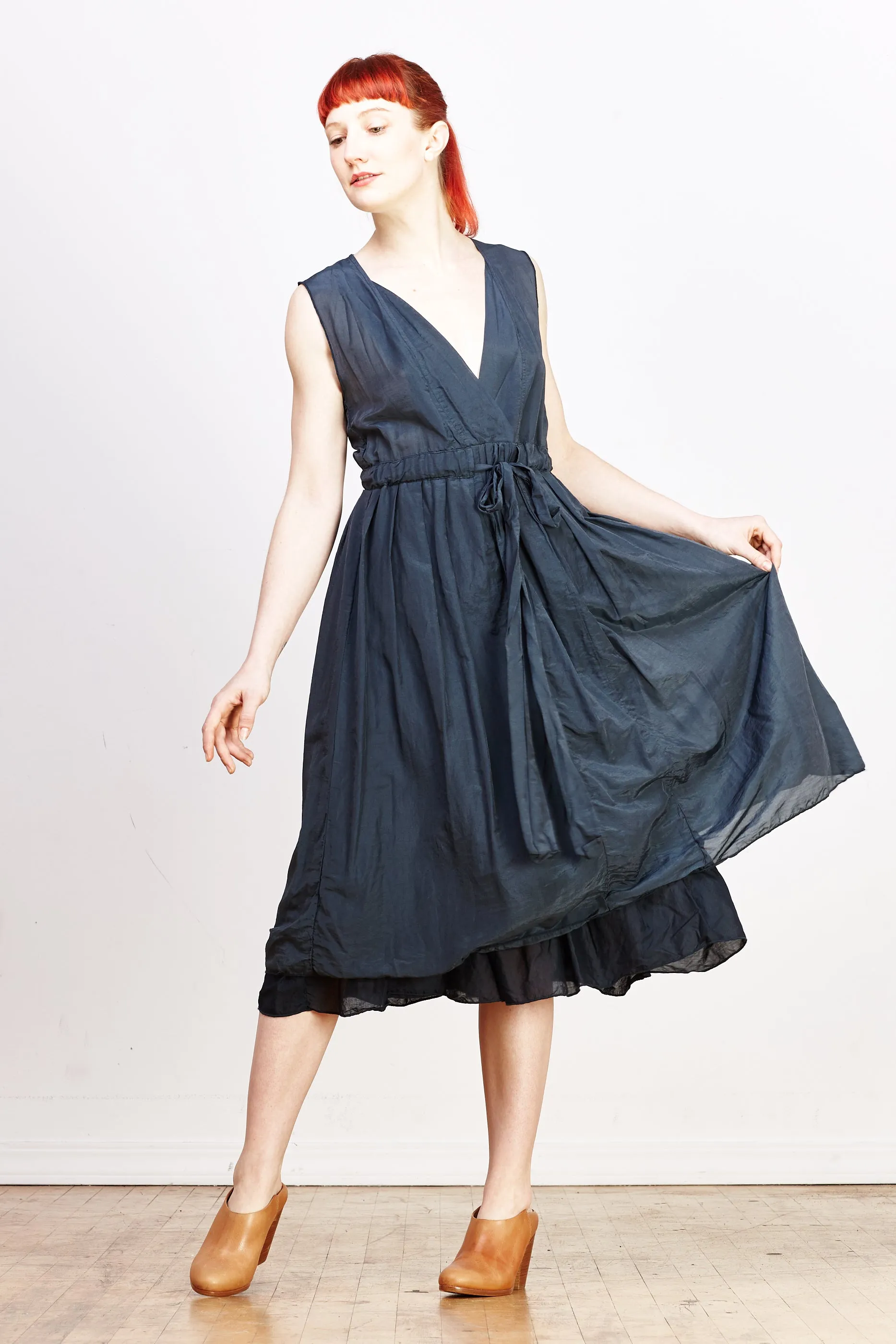 Julia Dress Cotton/Silk - Ink