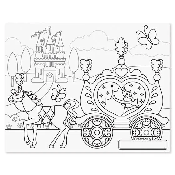 JUMBO COLORING PAD - PRINCESS & FAIRY