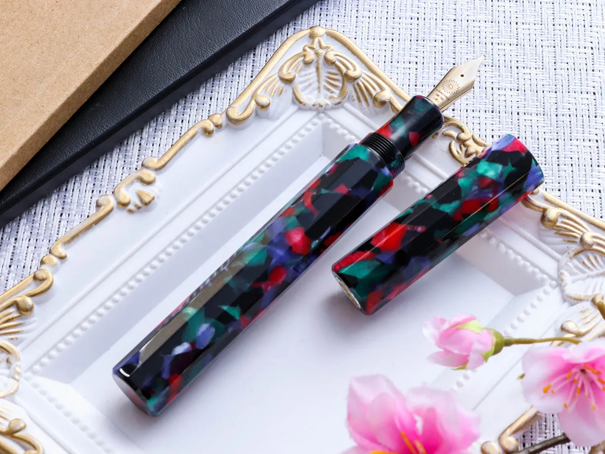 KALEIDO Fountain Pen - Black (Yomatsuri)