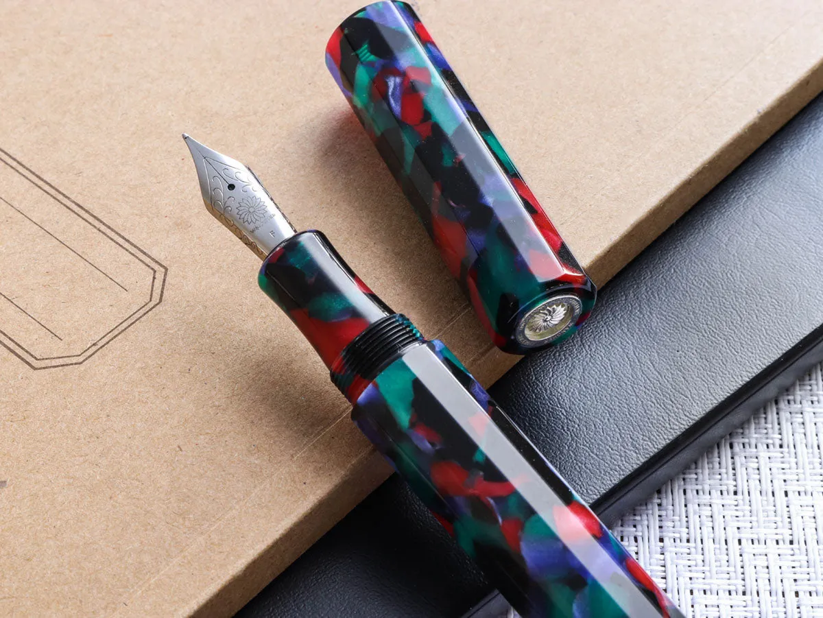 KALEIDO Fountain Pen - Black (Yomatsuri)