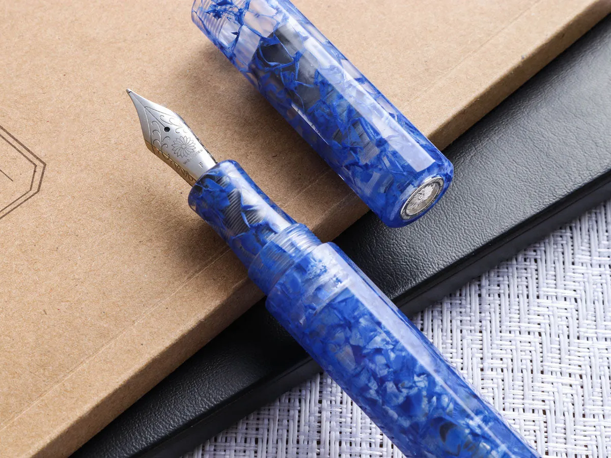 KALEIDO Fountain Pen - Blue Marbles (Fuun)