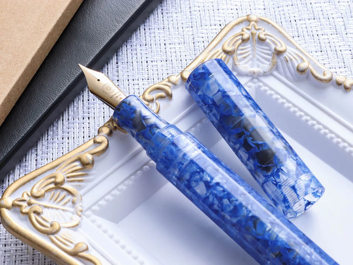 KALEIDO Fountain Pen - Blue Marbles (Fuun)