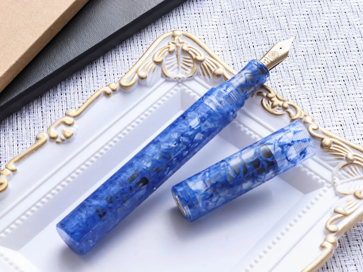 KALEIDO Fountain Pen - Blue Marbles (Fuun)