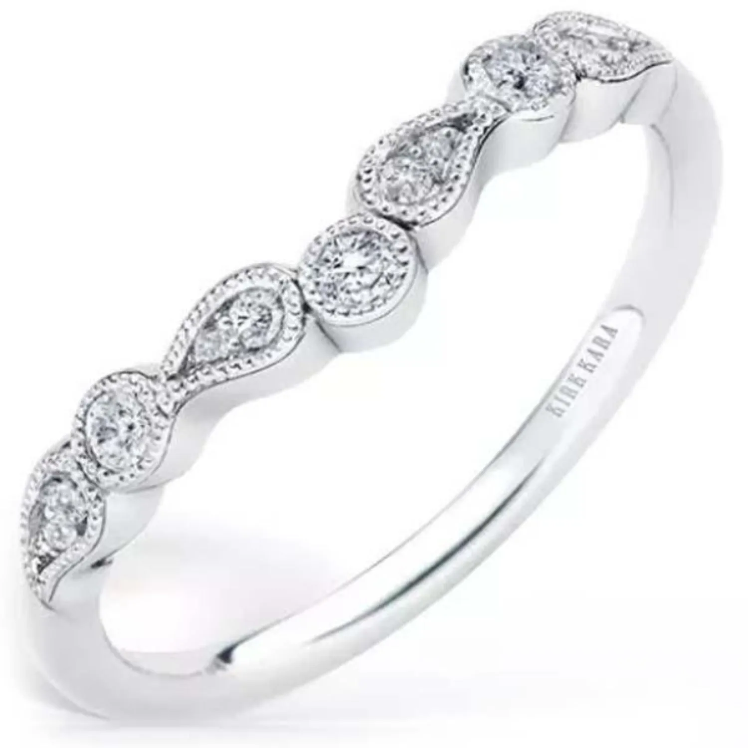 Kirk Kara "Rayana" Boho Chevron Diamond Wedding Band