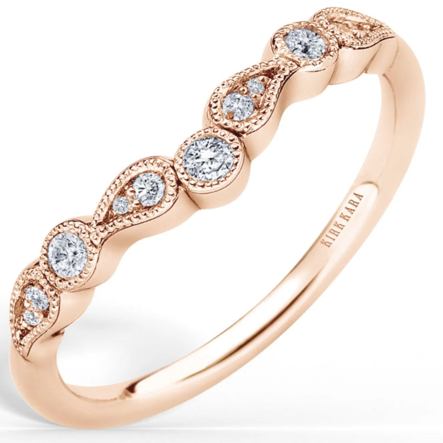 Kirk Kara "Rayana" Boho Chevron Diamond Wedding Band