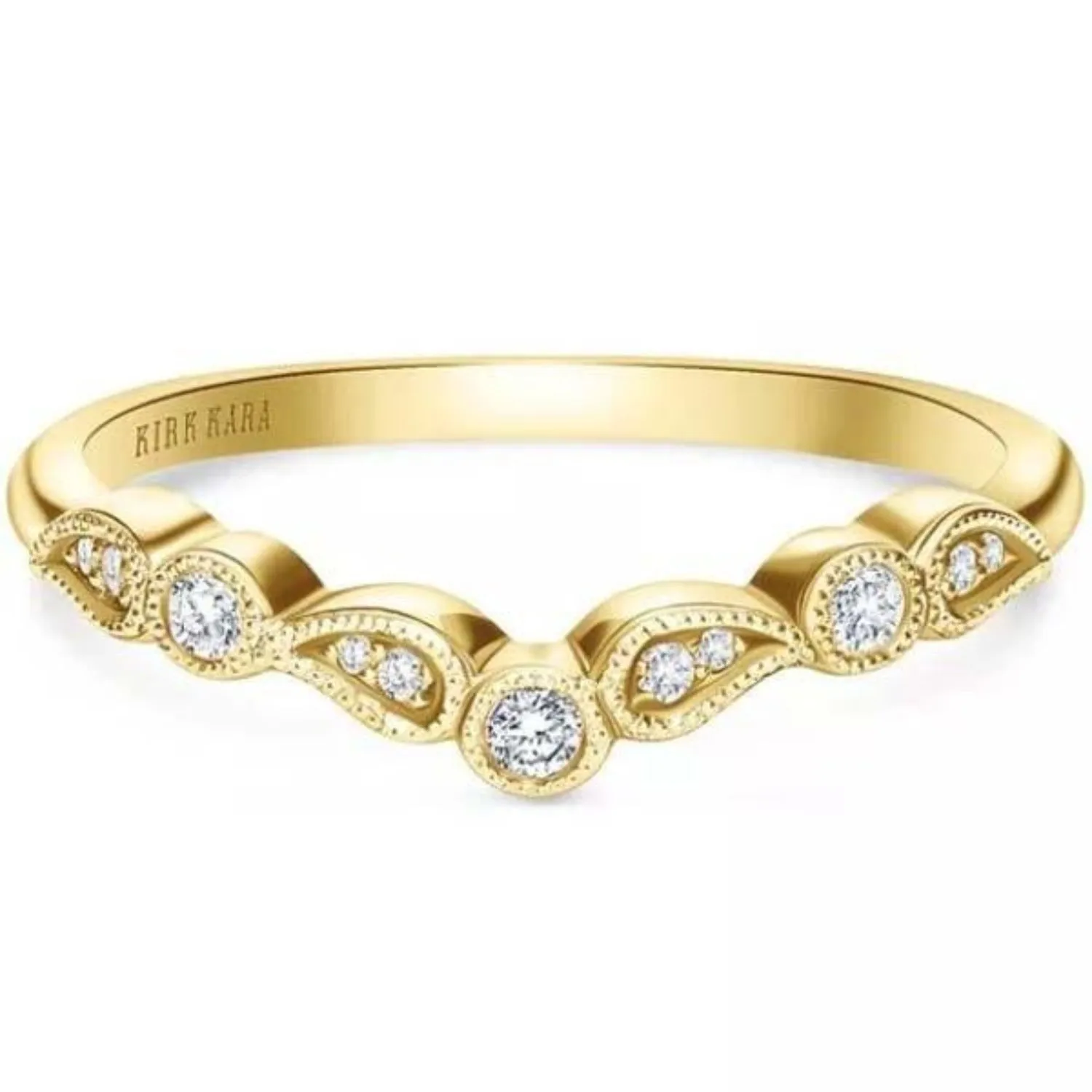 Kirk Kara "Rayana" Boho Chevron Diamond Wedding Band