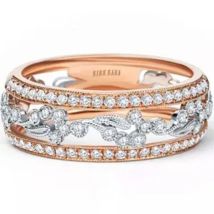Kirk Kara "Rayana" Paisley Swirl Diamond Edge Fashion Band